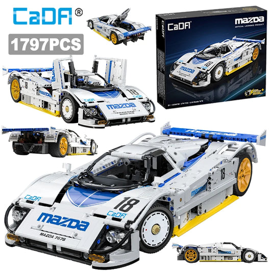 CaDA 1 To 10 Mazda 787B Racing Car Building Blocks Model Kit