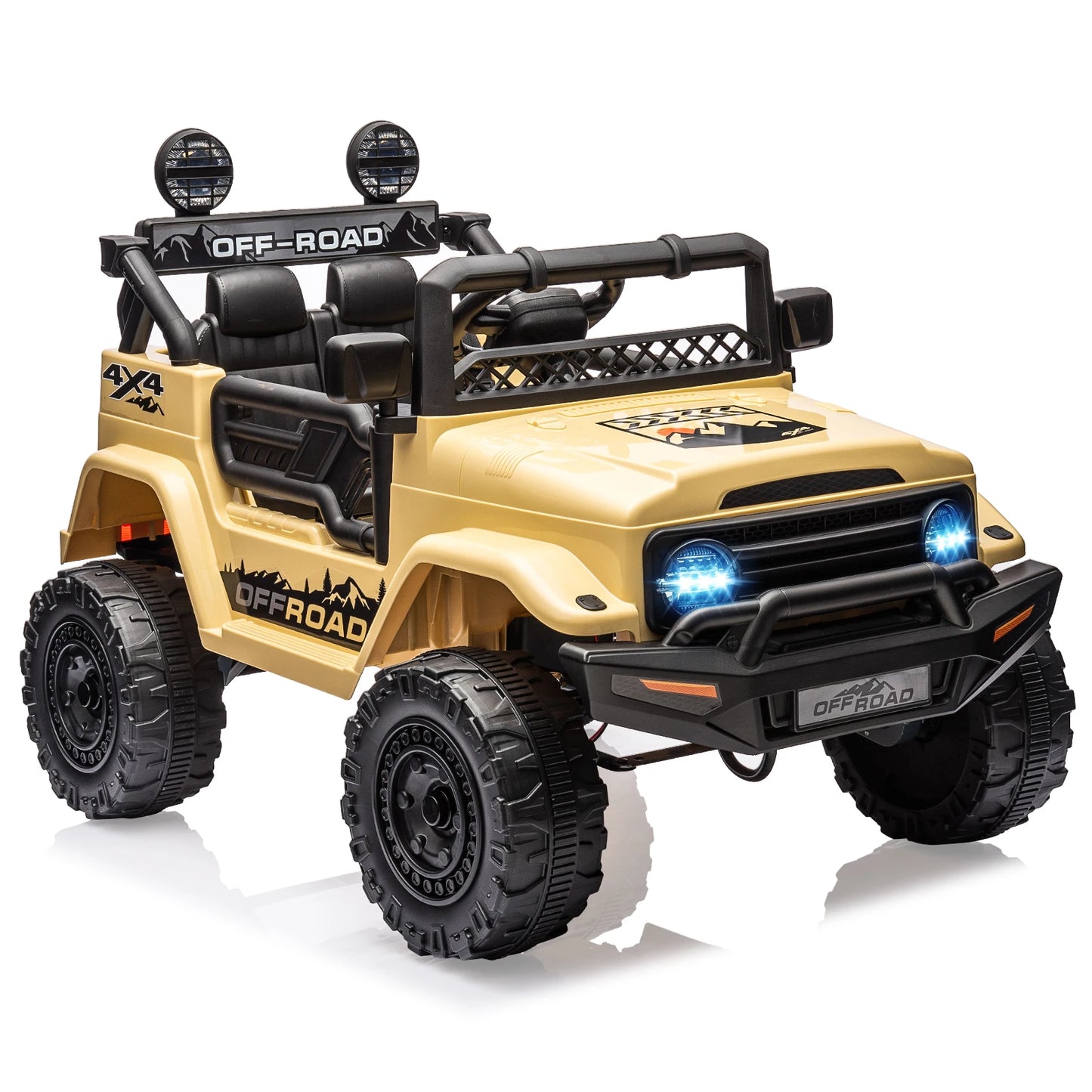 12V Kids Ride On Truck With Remote Control Bluetooth Connectivity And LED Lights