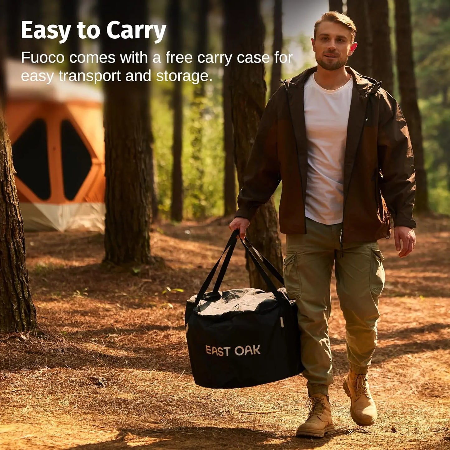 Smokeless Fire Pit 21 Inch Patio Outdoor Stainless Carry Bag
