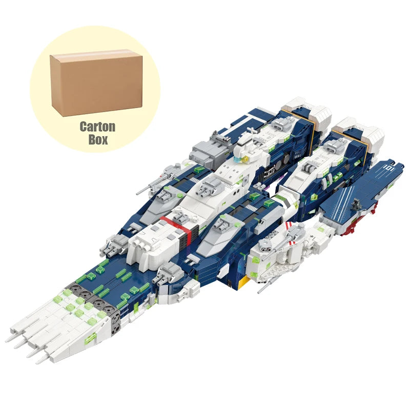 4682 PCS Fortress Ship Building Blocks Robotech Warship Mecha Model Toys