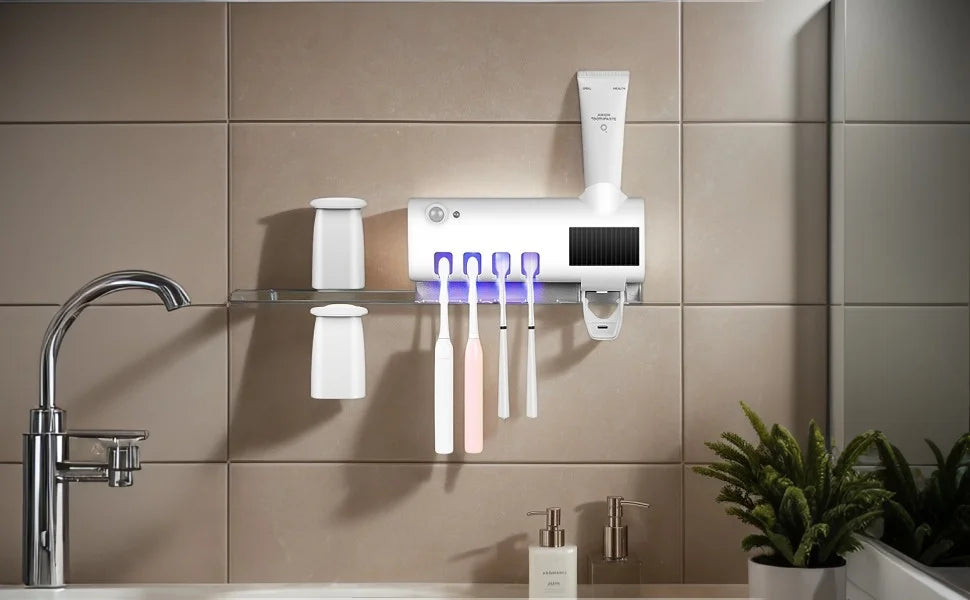 Wall Mounted Toothbrush Dispenser With Four Slots