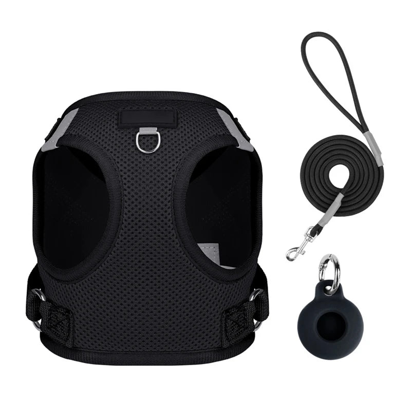 Nylon Pet Harness And Leash Set For Small And Medium Dogs And Cats Chest Strap