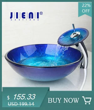 Jieni Art Ceramic Basin Set Blossoms Spring Brass Tap
