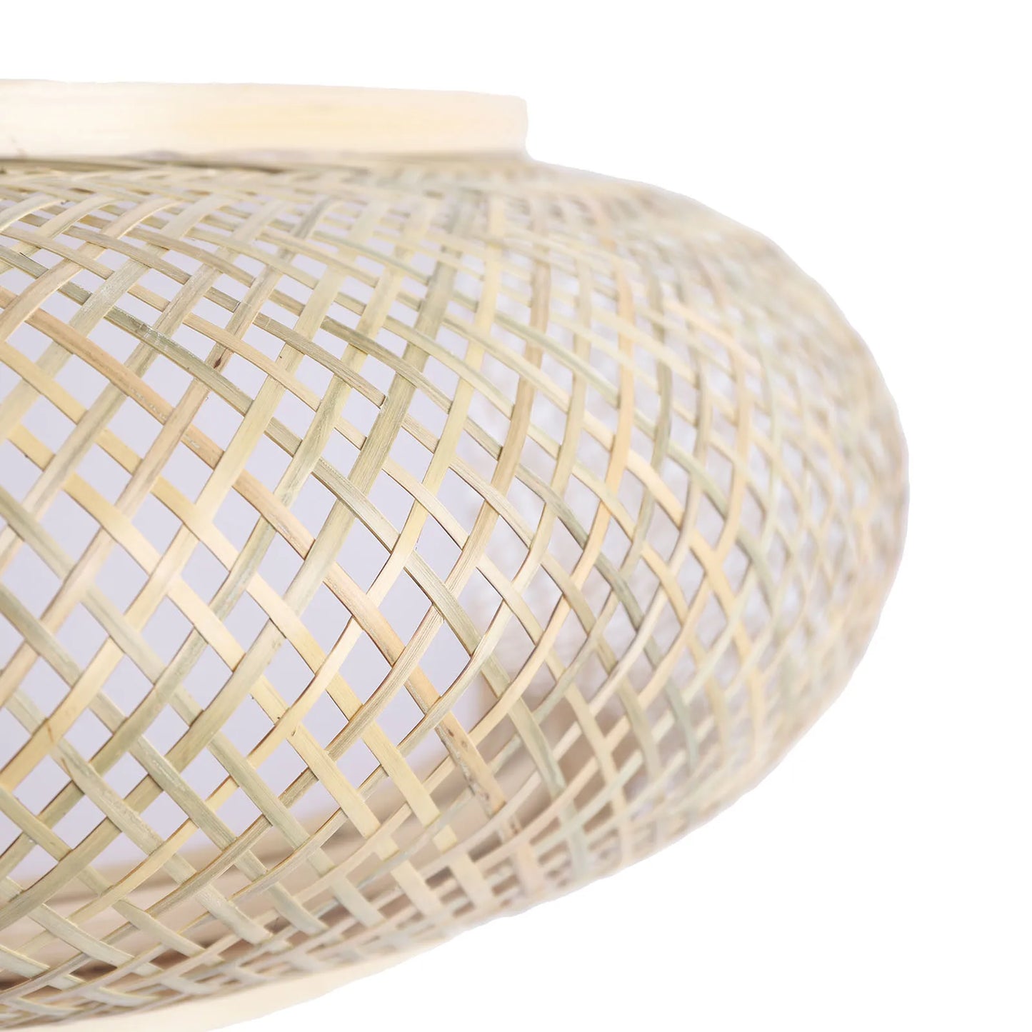 E27 Bamboo Flush Mount Ceiling Light Rustic Rattan Hanging Lamp 3-Lamp 110V 220V 40cm 50cm Bulb Not Included