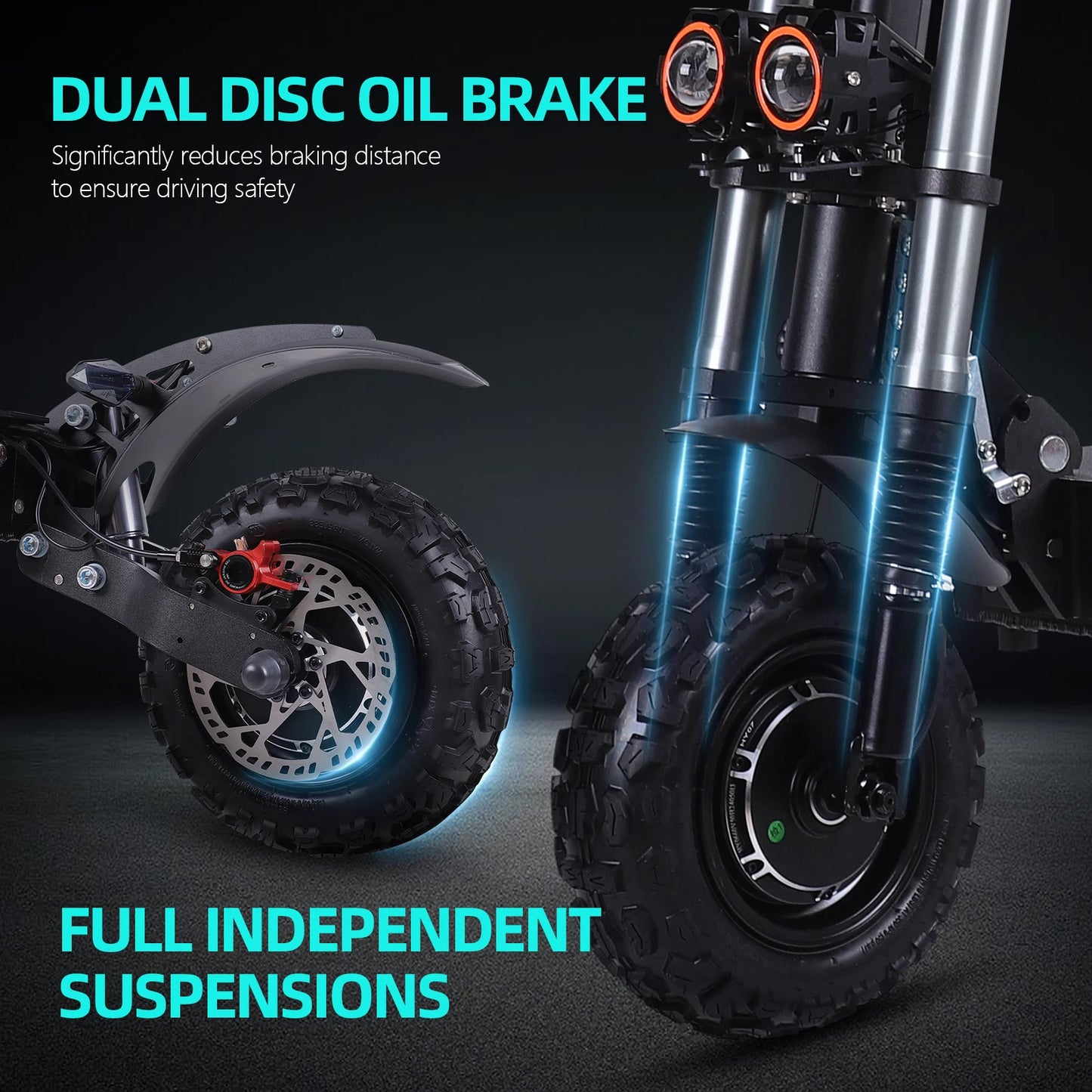 6000W High Power Electric Scooter Offroad Foldable 60V 38Ah