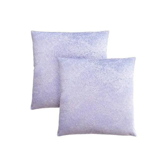 Set Of 2 18x18 Purple Decorative Hypoallergenic Square Throw Pillows With Insert