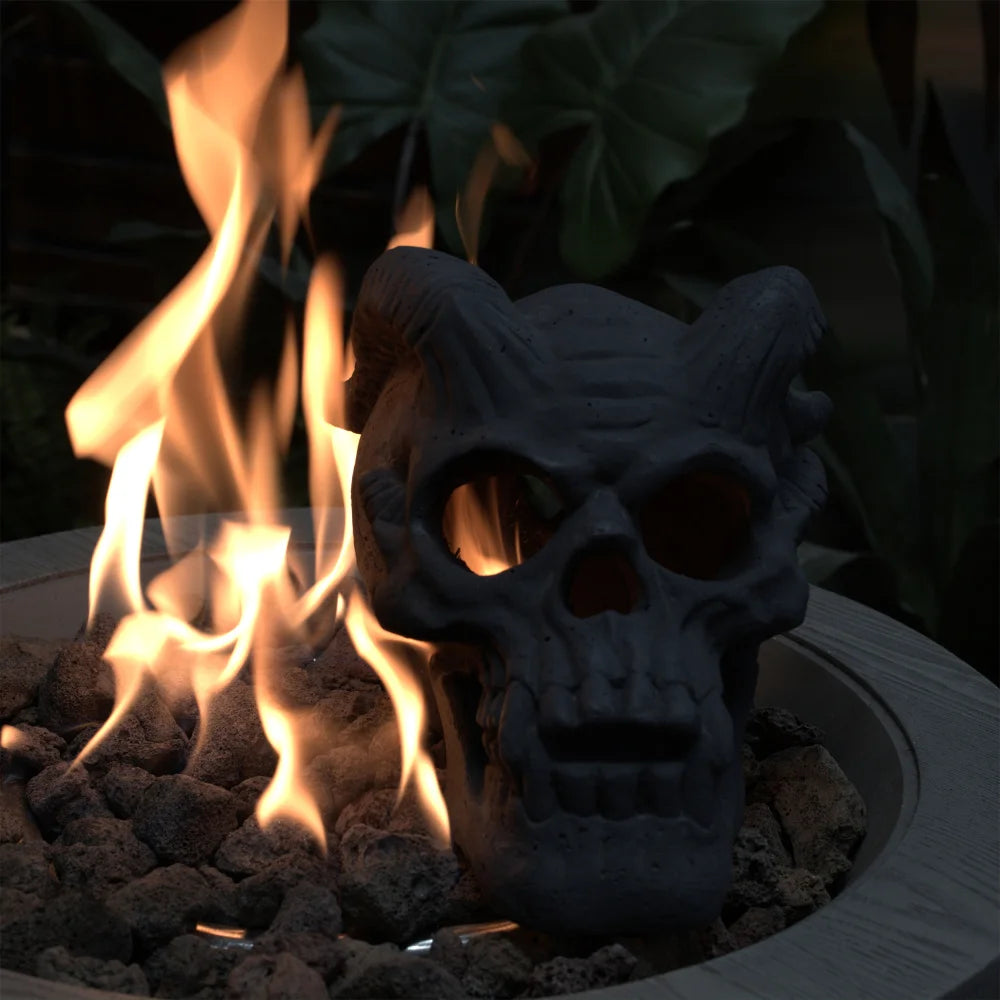 Refractory Fireproof Imitated Human Skulls Gas Log