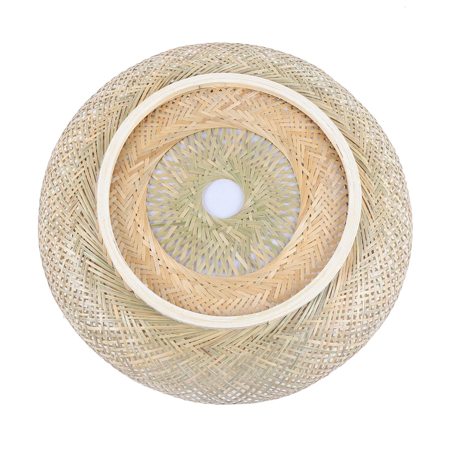 E27 Bamboo Flush Mount Ceiling Light Rustic Rattan Hanging Lamp 3-Lamp 110V 220V 40cm 50cm Bulb Not Included