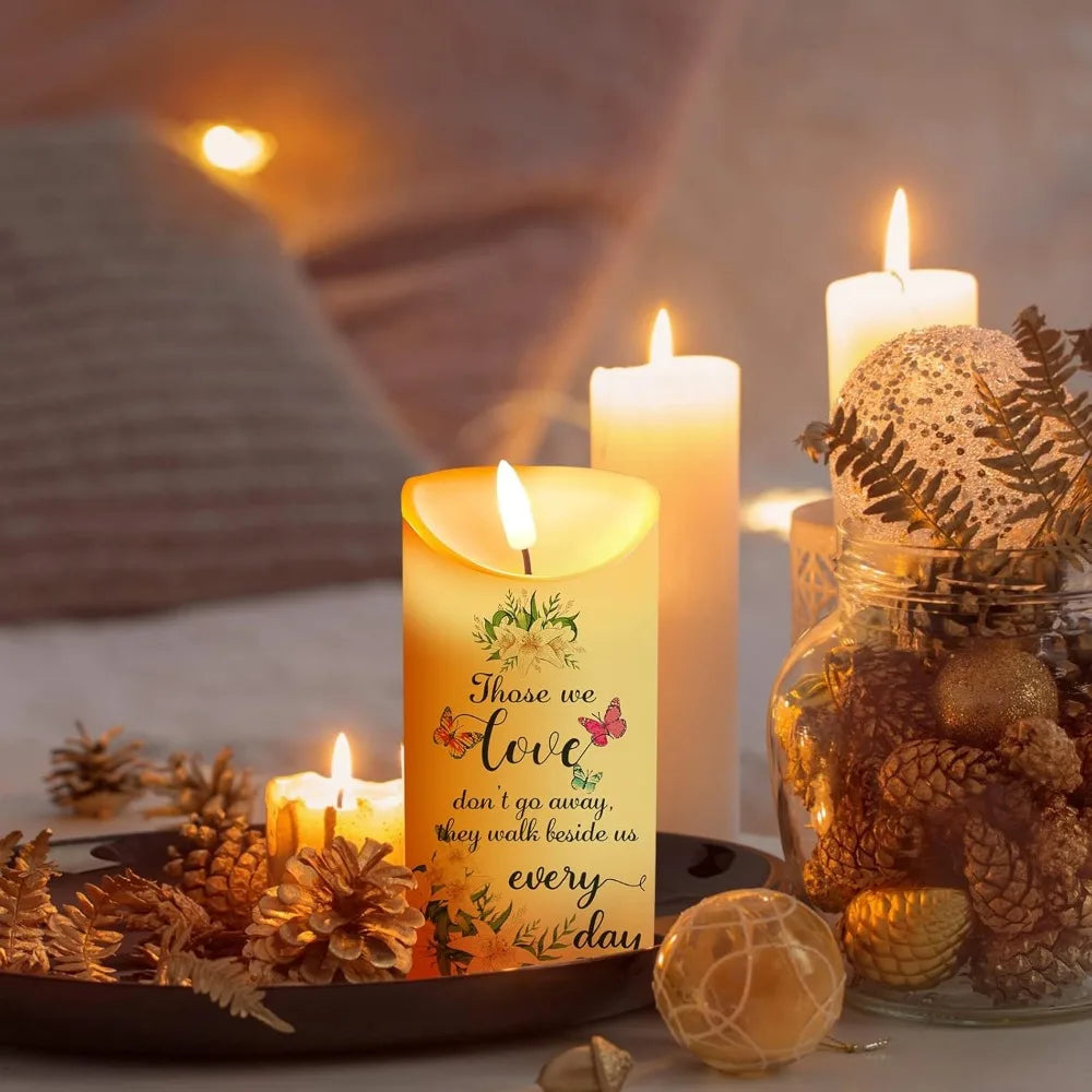LED Flameless Cardinal Memorial Candle for Sympathy Gifts