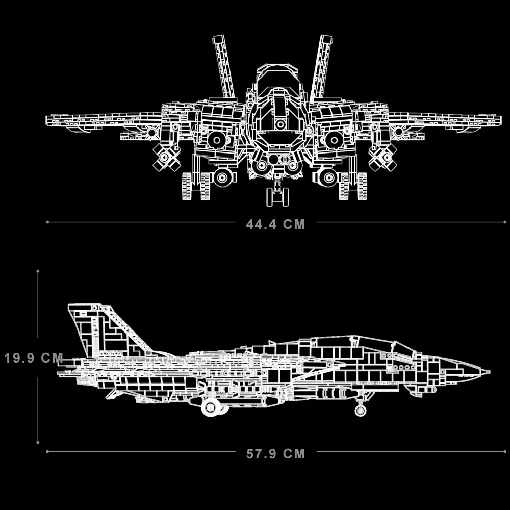 F14 Tomcat Two Seat Carrier Based Fighter Building Block Kit M8021
