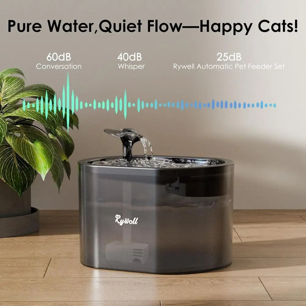 Automatic Pet Feeder And Water Dispenser 3L 2.5L With LCD Display