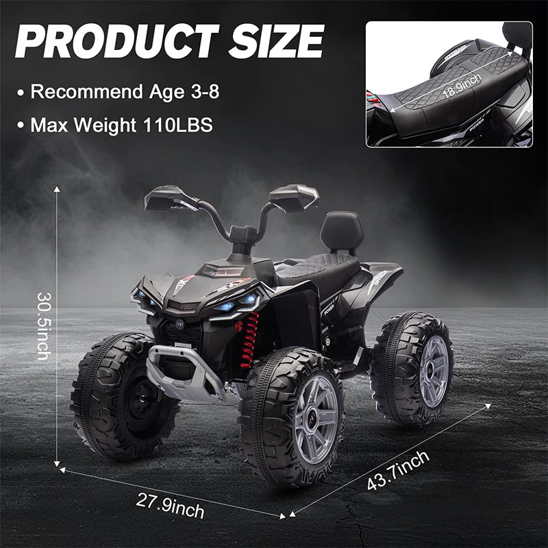 24V Kids Electric Vehicle 4 Wheeler Ride On Toy Car Gift