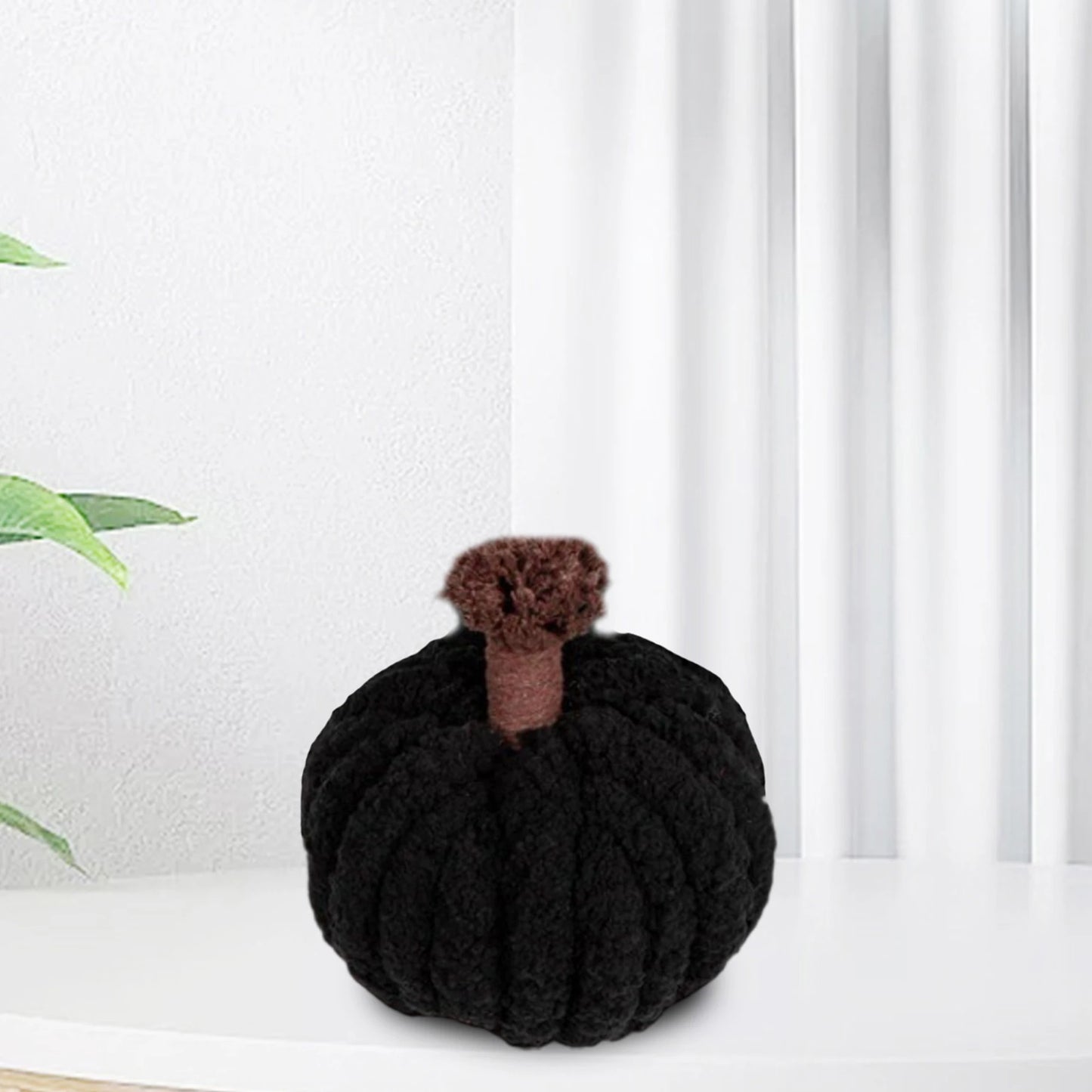 Handmade Halloween Plush Ghost Decoration Set of 3 Crocheted Ghosts in Purple Green and White for Spooky Home Decor