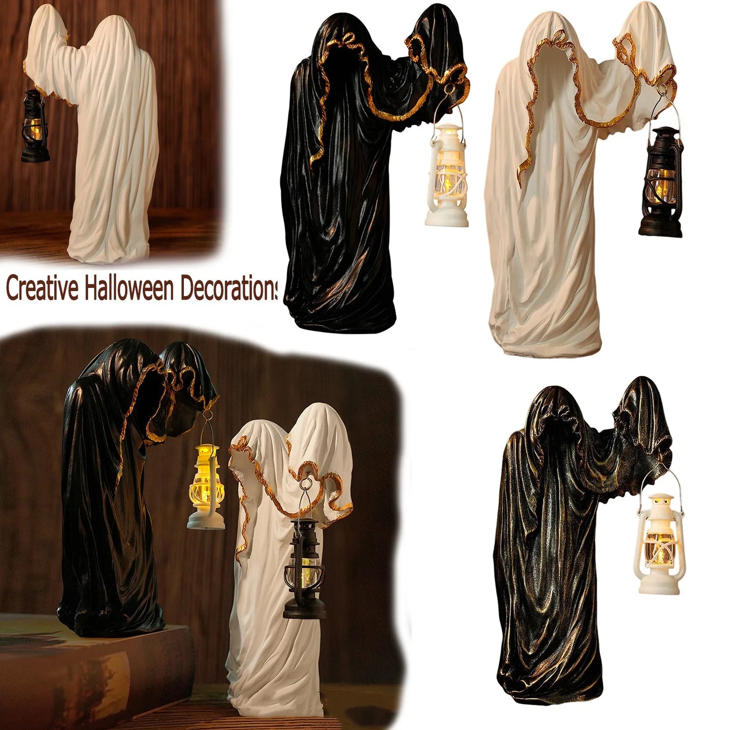 Dark Mysterious Man In Black Halloween Decoration Creative Ornaments Home Decor