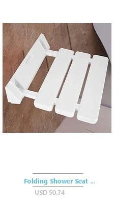 Teak Wood Wall Mounted Foldable Shower Seat 200Kg Capacity