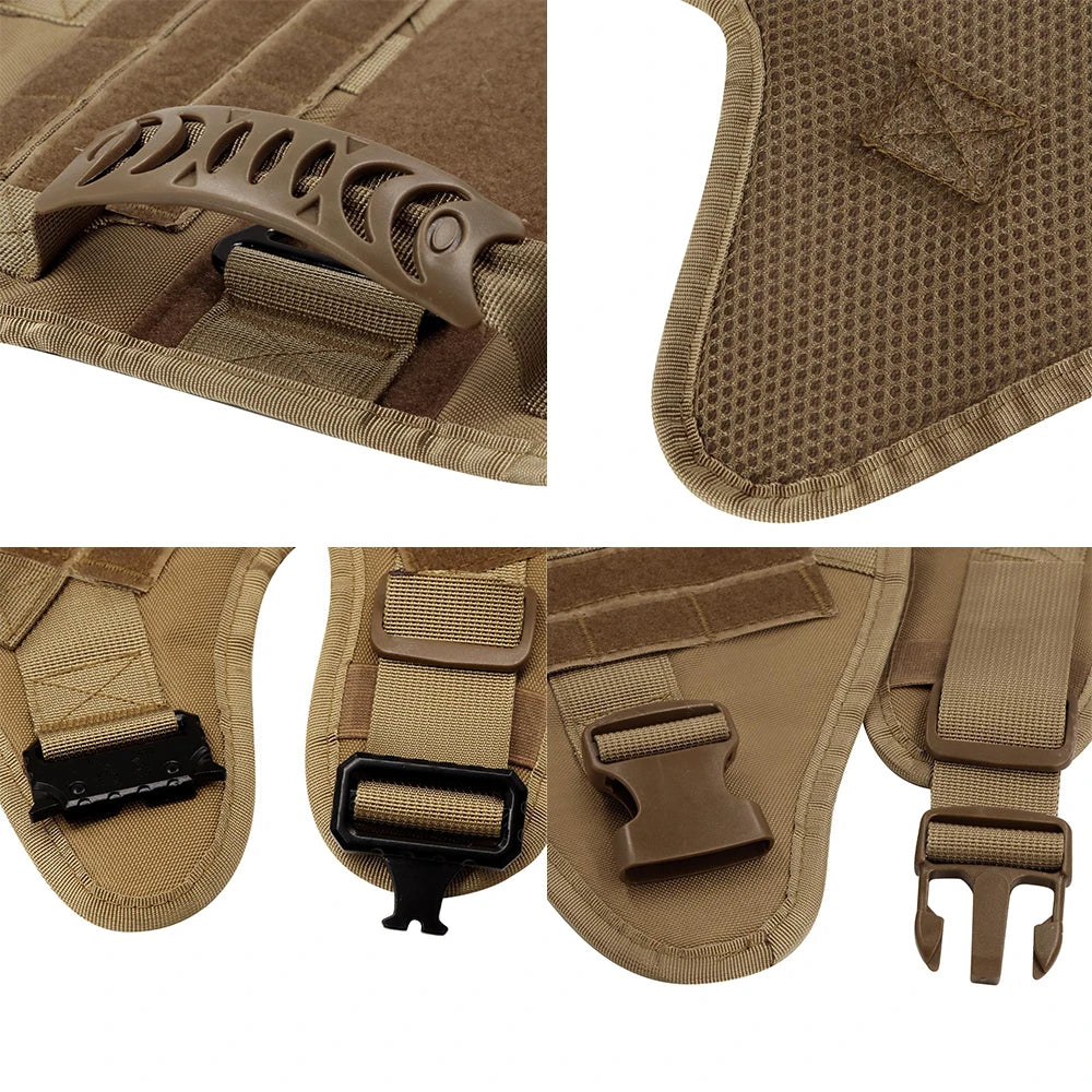 Military Large Dog Harness Tactical Training Vest For German Shepherd Malinois