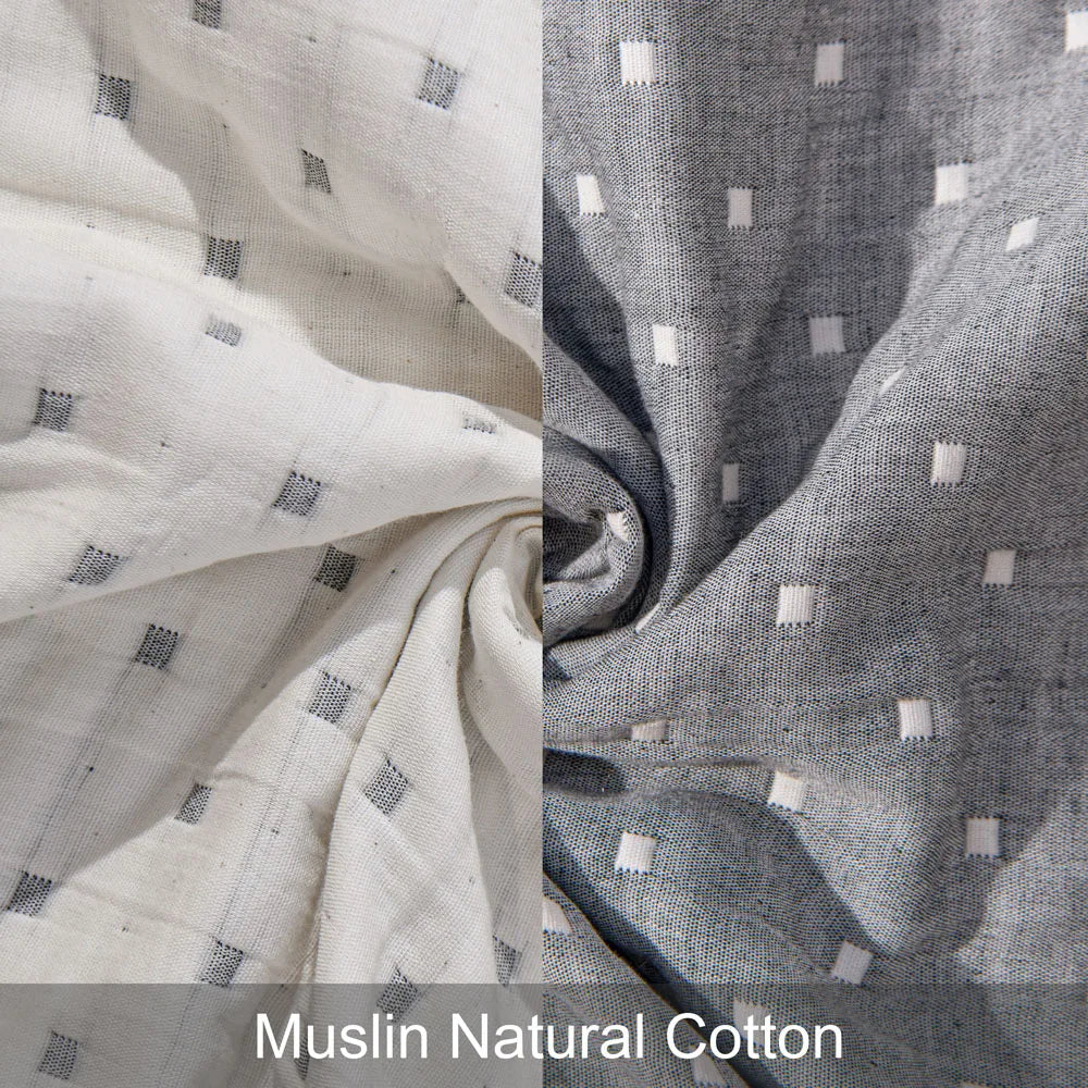 Ntbay 3 Layers Cotton Muslin Bed Blanket, Soft Breathable Thermal Yarn Dyed Quilt for Adults, Perfect Lightweight Blanket