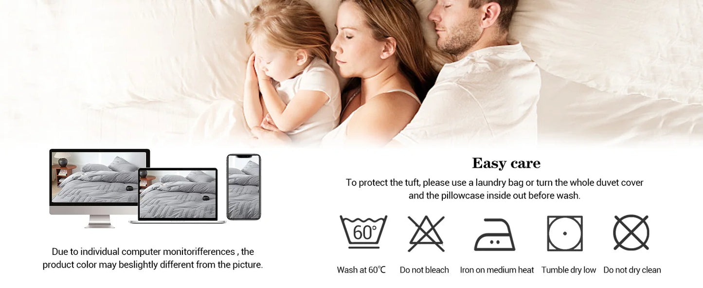 Simple And Opulence 100 Percent Cotton Duvet Cover Set 3 Piece Shams Bed Sheet