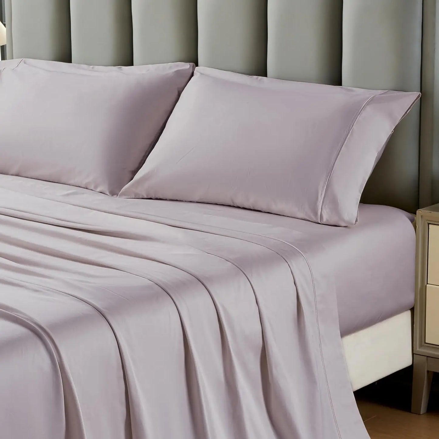 Simple And Opulence 100 Percent Egyptian Cotton Sheet Set 4 Piece Sateen Weave