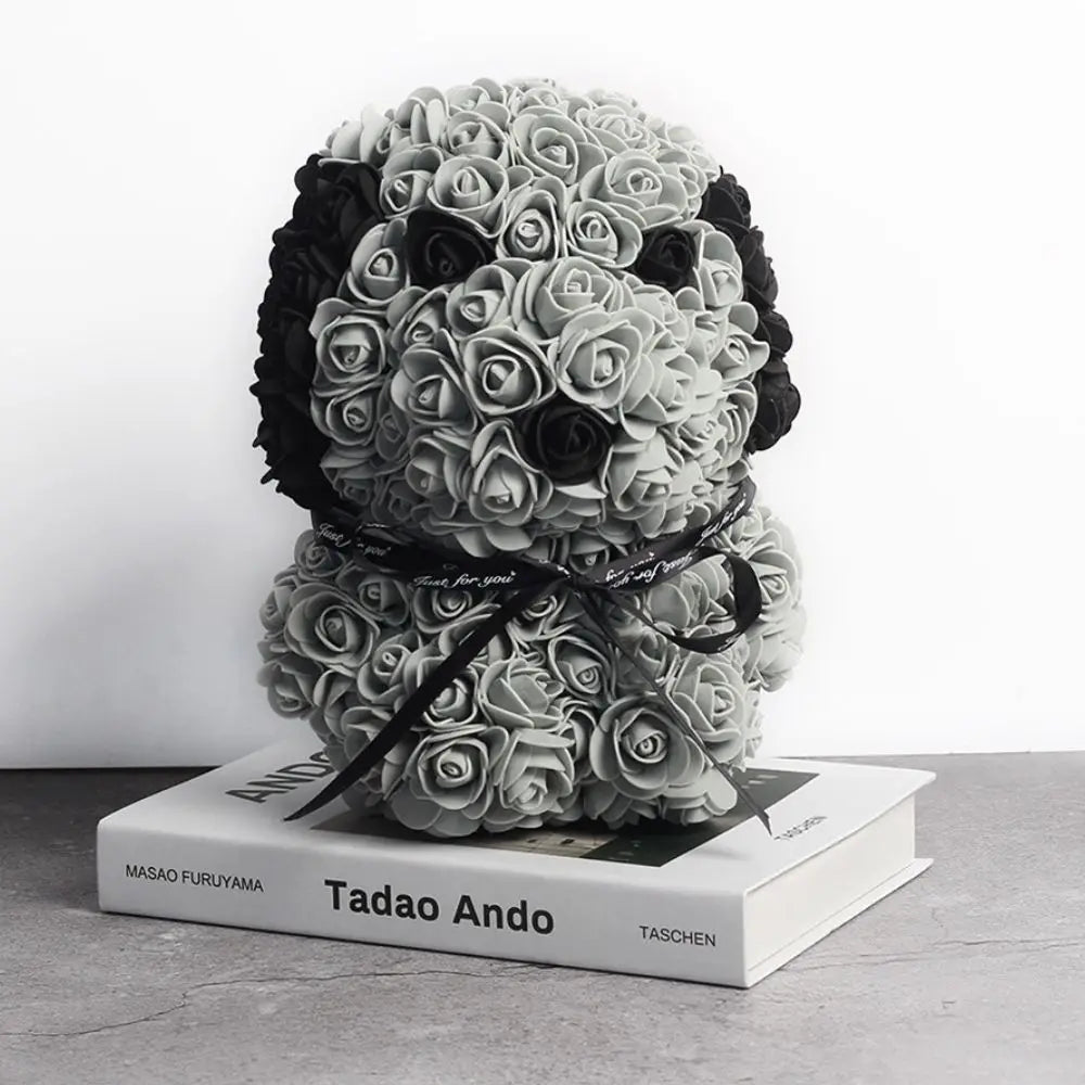 25cm Teddy Rose Dog Artificial Flower Home Decor Valentines