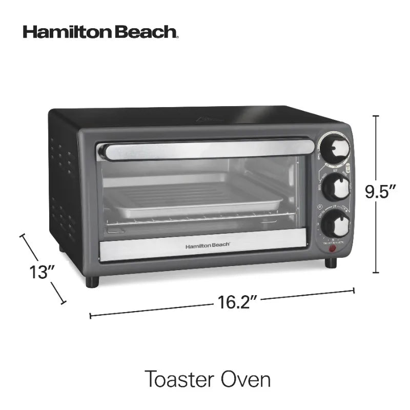 Hamilton Beach 4 Slice Toaster Oven With 5 Versatile Cooking Modes