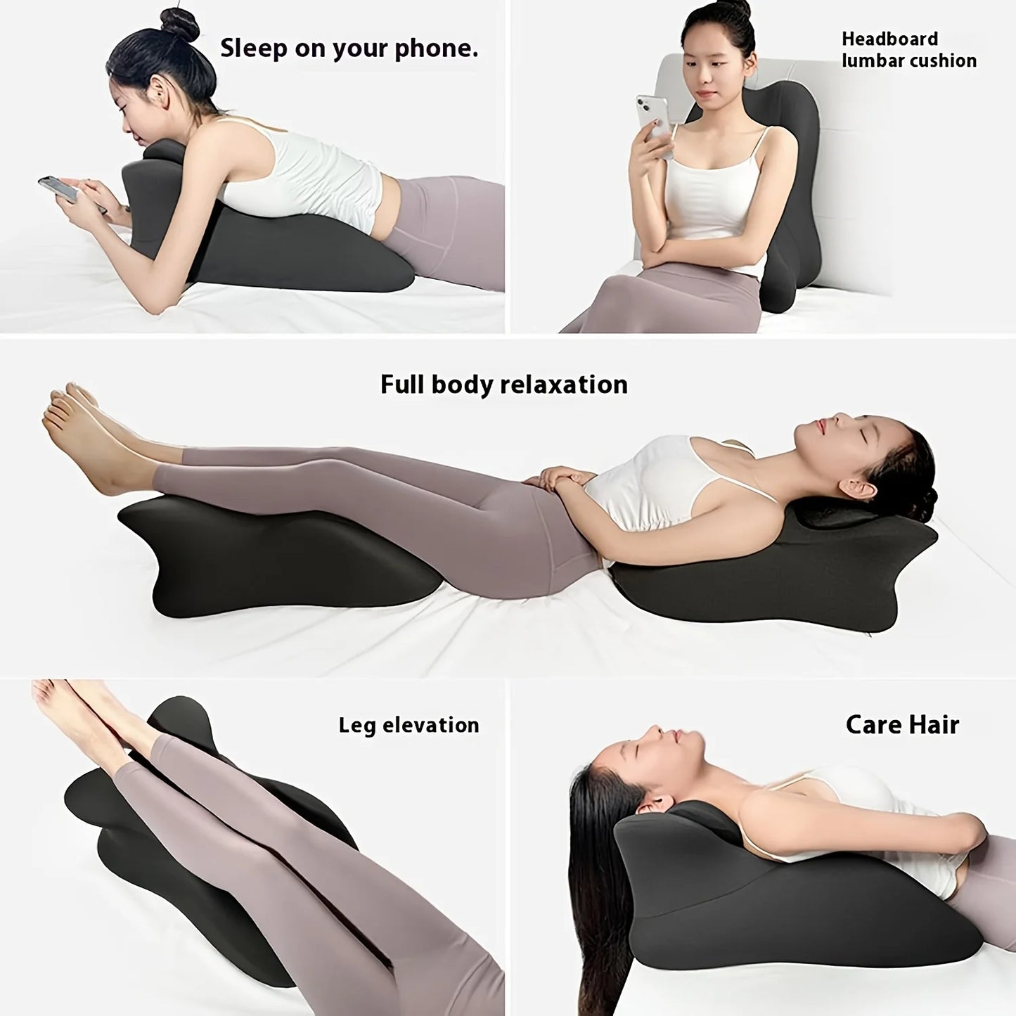Adult Ergonomic Reading Pillow Bed Wedge For Prone Lying And Sitting In Bed