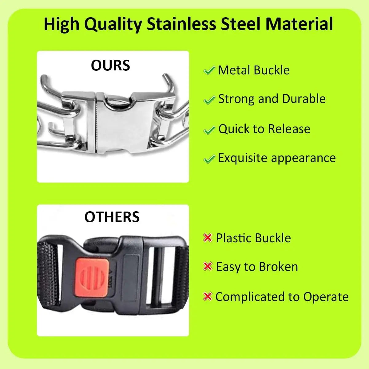 XMSJ Dog Training Collar With Quick Release Buckle And Swivel Ring Small Plastic