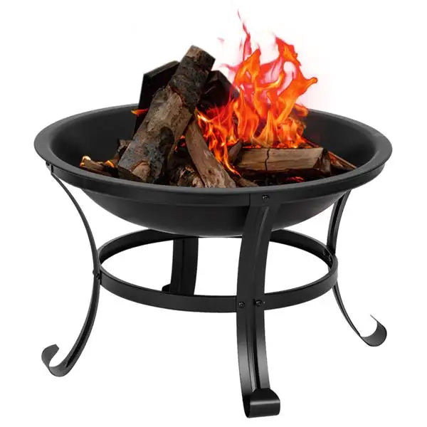 22 Inch Curved Feet Iron Brazier Wood Burning Fire Pit