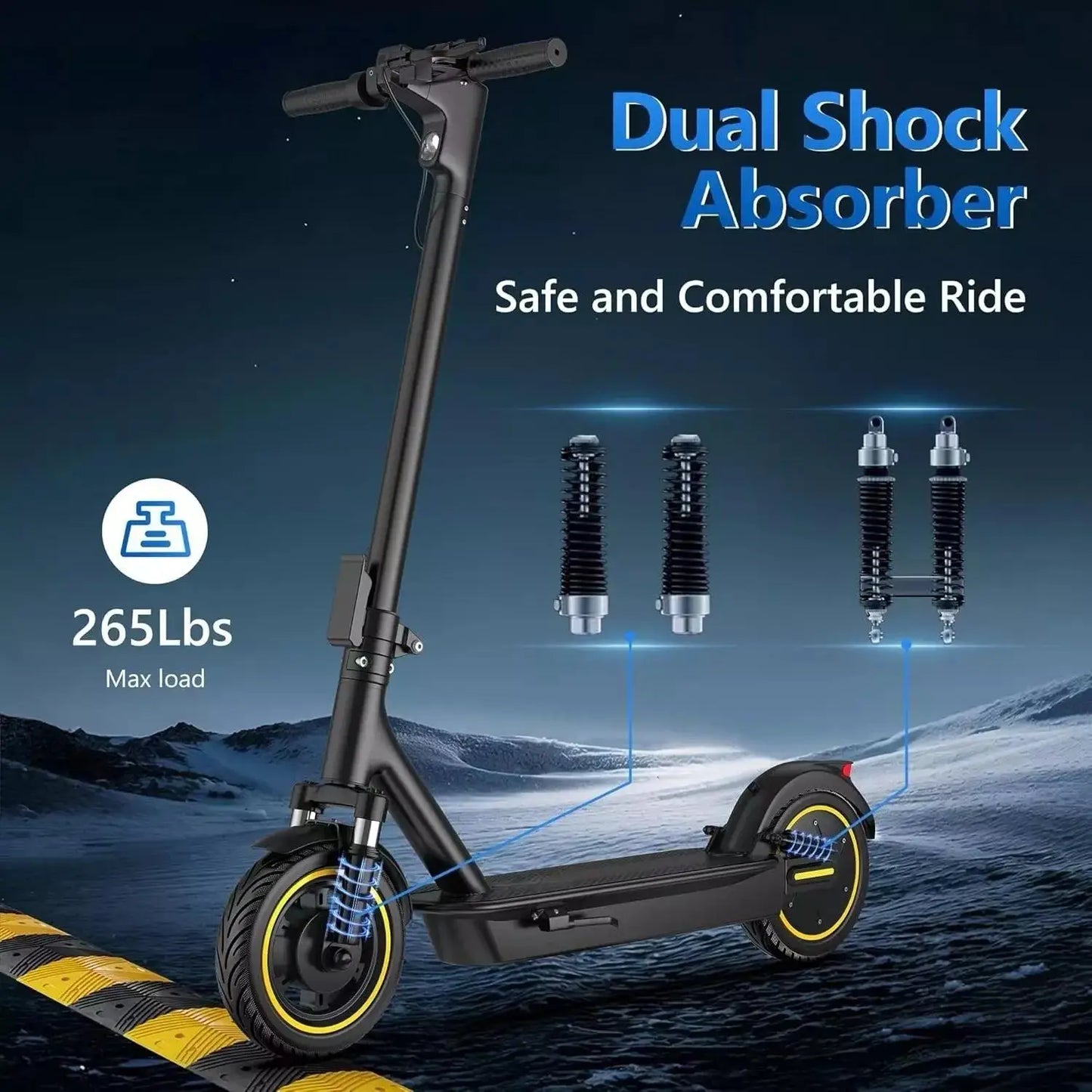 Ladped LPMAX 10In Solid Tires Folding Scooter 22MPH