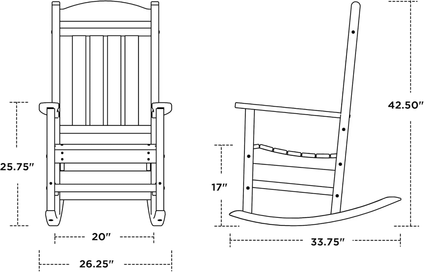 Presidential Outdoor Bamboo Rocking Chair European Style Garden