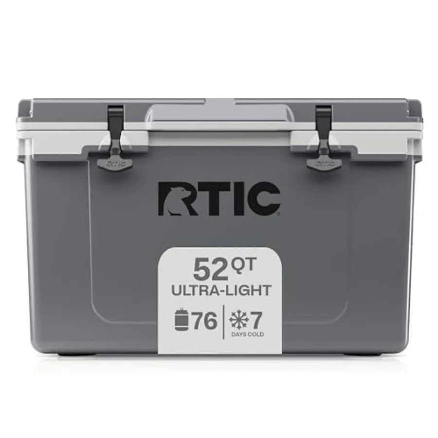 Ultra Light 52 Quart Hard Cooler Insulated Portable Ice Chest For Beach Picnic