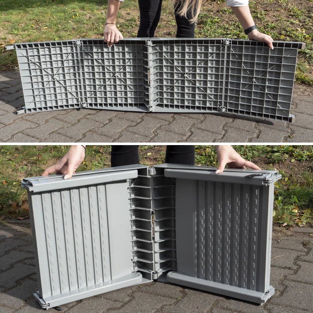 Folding Portable Pet Stair Ramp Non Slip Rug Surface For Cars SUVs And Trucks