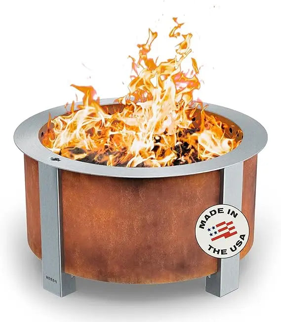 Smokeless Fire Pit X Series 24 Corten Steel 27 Point 5 Inch