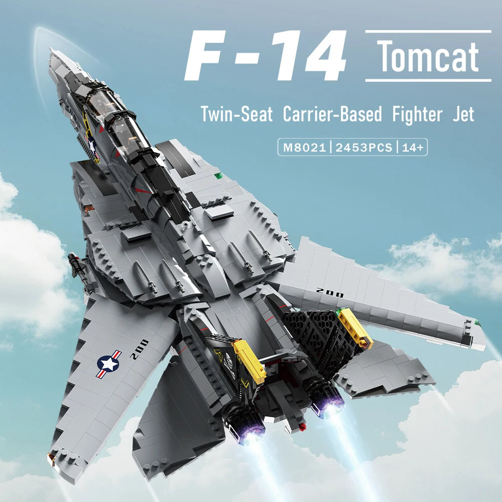 F14 Tomcat Two Seat Carrier Based Fighter Building Block Kit M8021