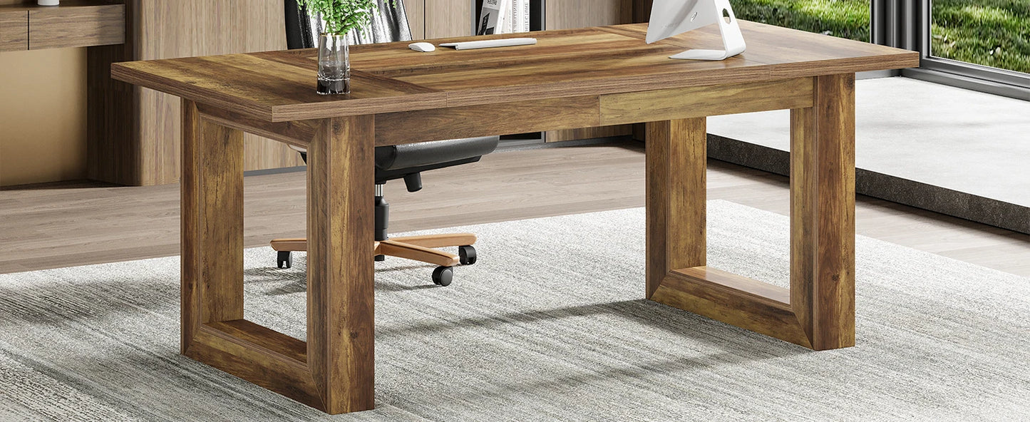 78 Inch L Shaped Desk Modern Executive Desk With Cabinet