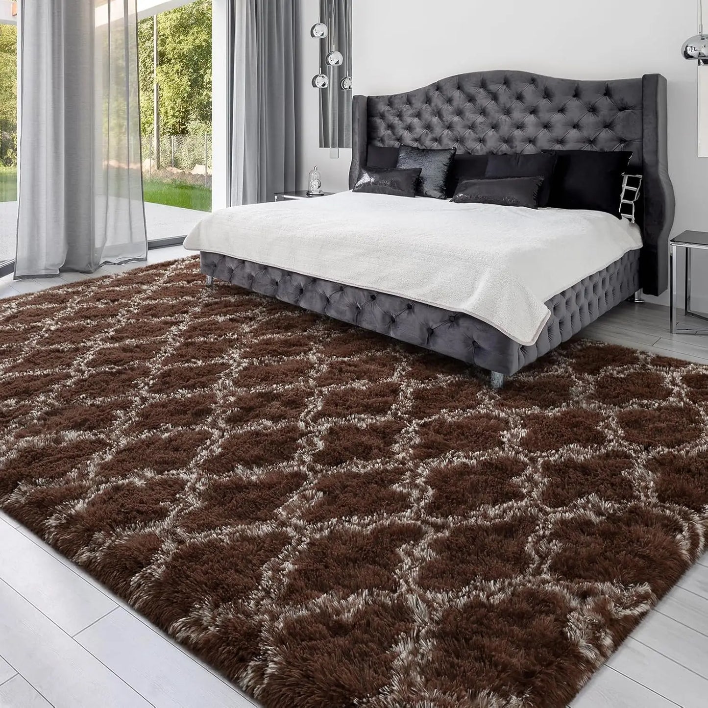Large Shag Area Rugs for Bedroom Super Soft Plush Fluffy Carpet Non Slip Indoor Floor Rug for Kids Nursery Girl
