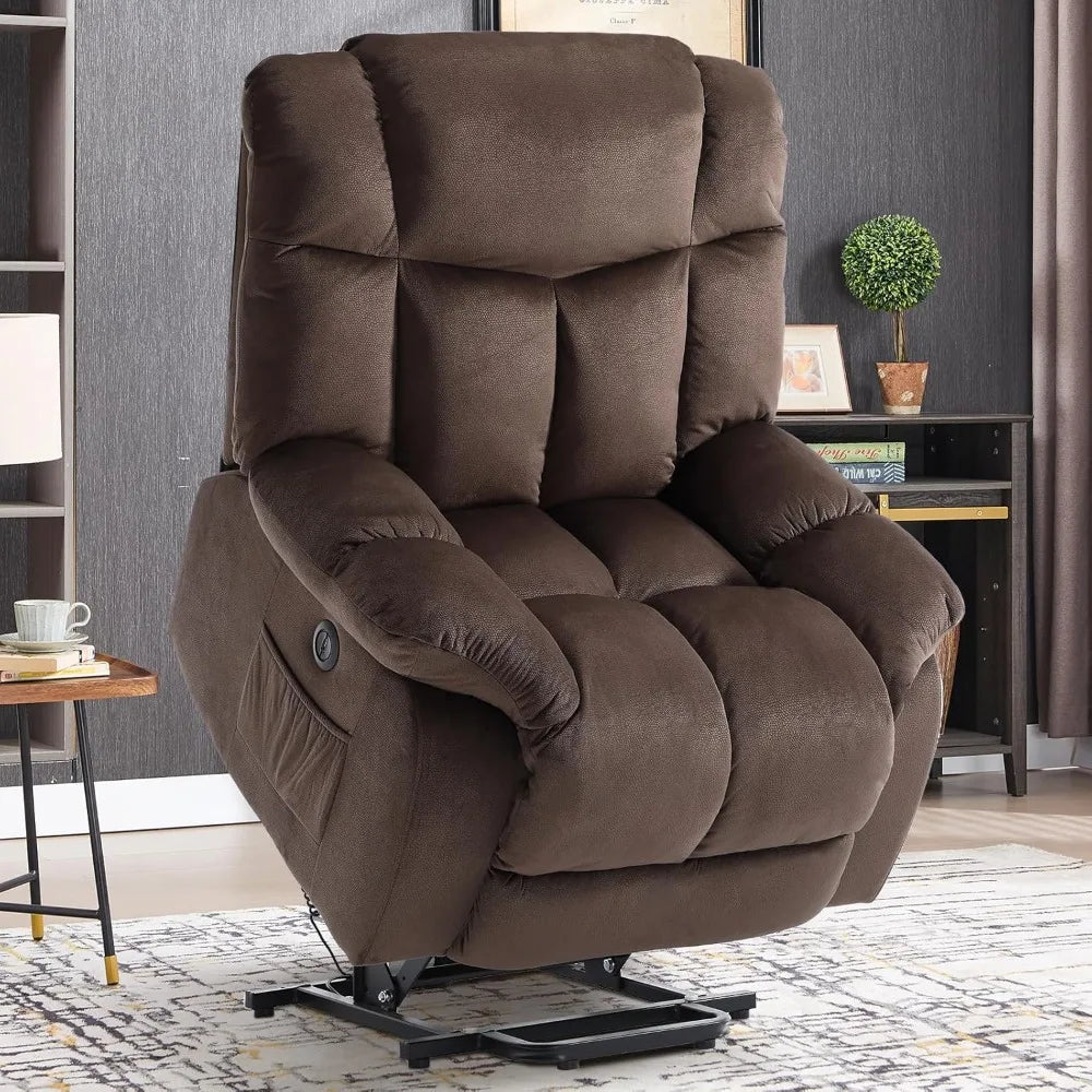 Power Lift Electric Recliner Chair For Elderly With Heavy Duty Antiskid Fabric