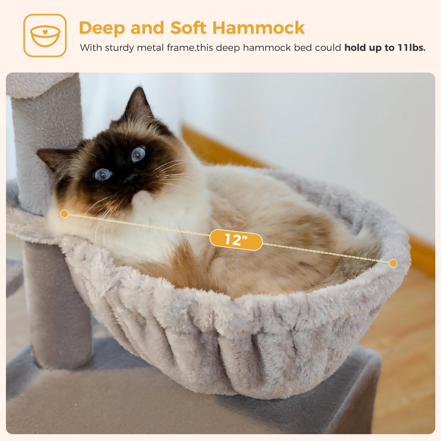 PAWZ Road Cat Tree Indoor 3 Tier Activity Tower With Scratching Posts Grey