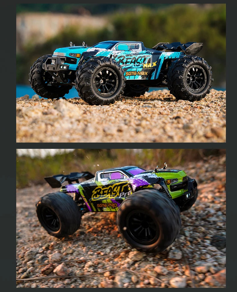 SG116 MAX 1 To 16 High Speed Drift RC Car 4WD Brushless Off Road Monster Truck