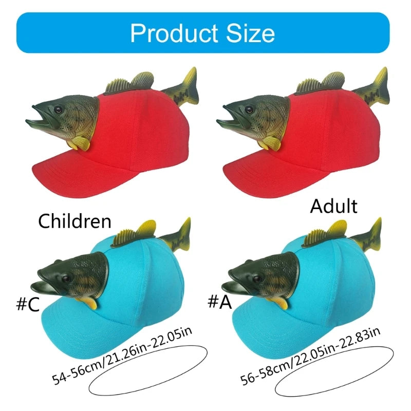 Novelty Fish Baseball Hat For Birthday Party Unisex One Size Holiday Headwear