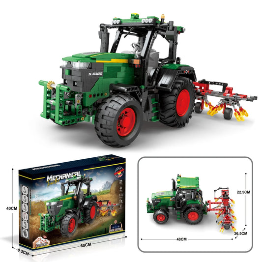 Farm Tractor Building Blocks Set 1828 Pieces Remote Control Toy Ages 14 And Up