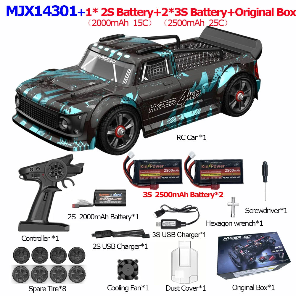 MJX Hyper Go RC Car 55kmh Brushless 4WD Off Road Toy