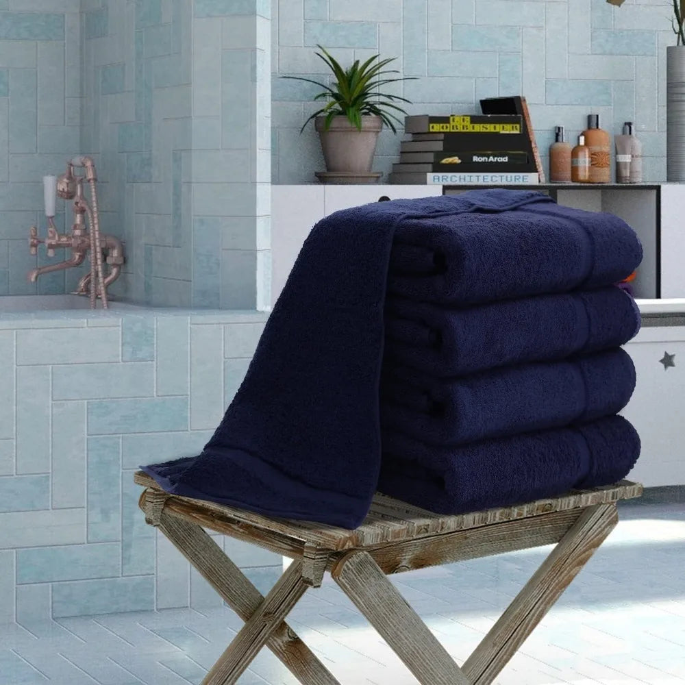 Turkish Cotton Bath Towel Set 4 Pack 27x54 700 GSM Eco
