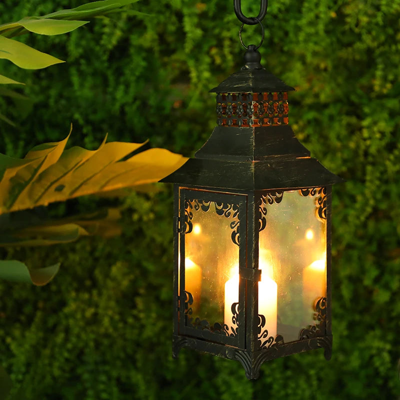 Vintage Metal Candle Holder Hanging Lanterns Candlestick