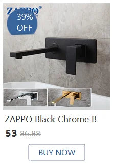 ZAPPO Black Glass Vessel Sink With Deck Mount Faucet