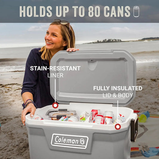 Insulated Portable Hard Cooler Keeps Ice Up To 5 Days 52 70 120 150 Quart