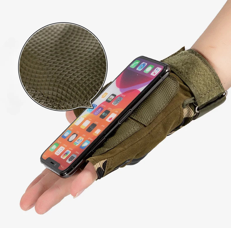 Unisex Motorcycle Gloves Tactical Shooting Knuckle Protection Full Finger