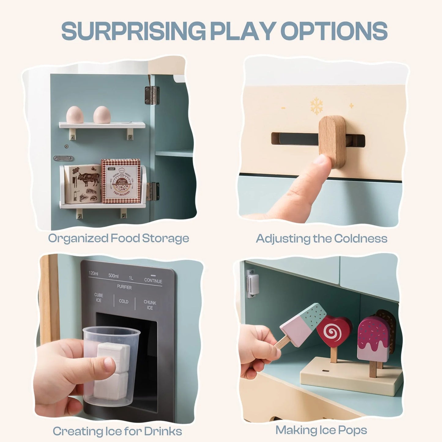 Robotime Robud Wooden Kitchen Washer Playset For Kids Blue