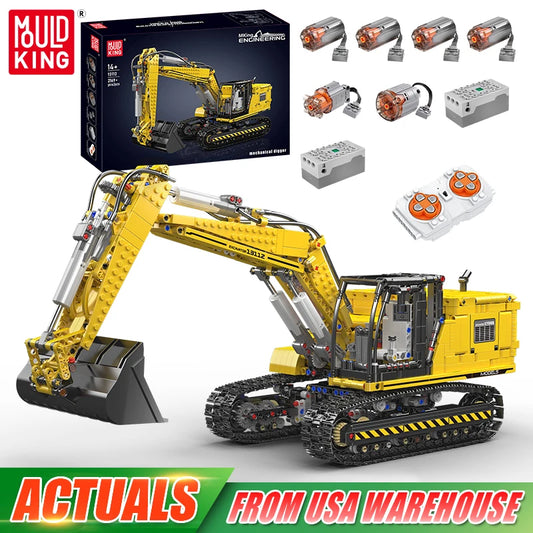 Mould King 13112 Motorized Excavator Building Block With Remote Control