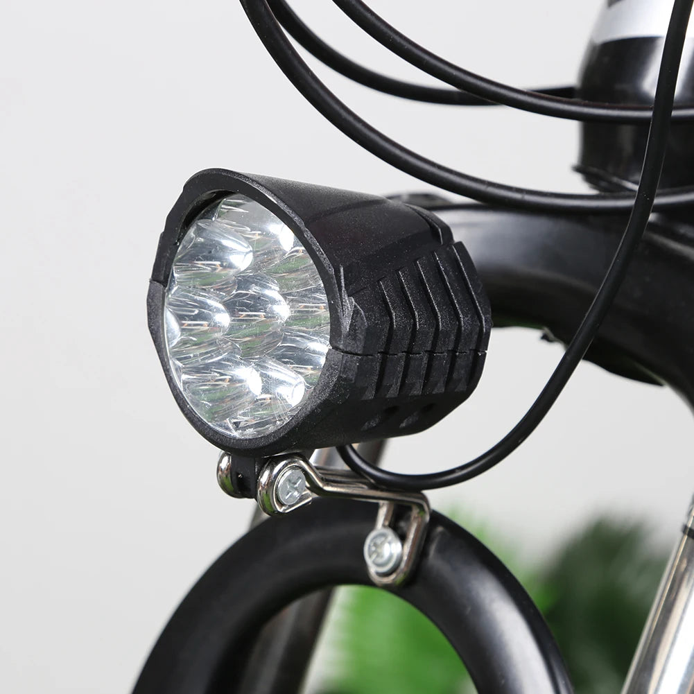 48V Electric Bicycle Front Light High Brightness LED Horn